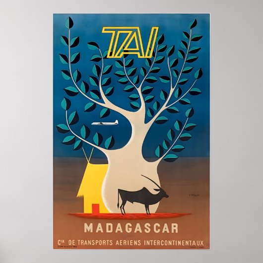Madagascar Travel Poster Africa Art African Print  (Vorne)