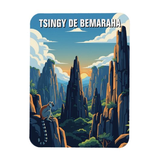 Madagascar Tsingy de Bemaraha National Park Travel Magnet (Vertikal)