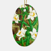Madagascar Vanilla Orchid Keramikornament (Links)