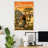 Madagascar - Vintage-Reiseplakat Poster (Heimbüro)