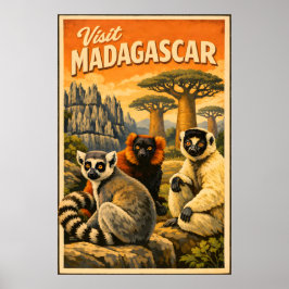 Madagascar - Vintage Travel Poster