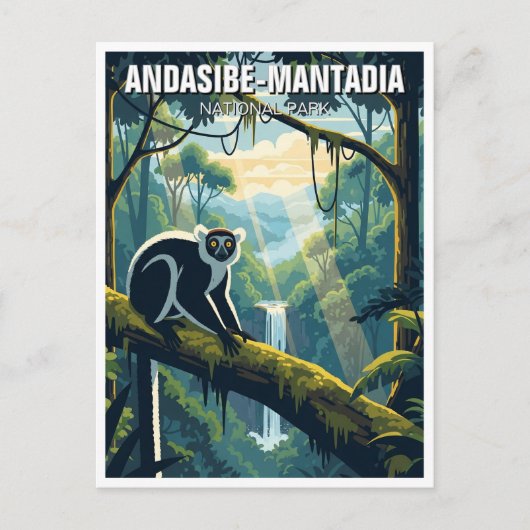 Madagaskar Andasibe-Mantadia Nationalpark Reisen Postkarte (Vorderseite)
