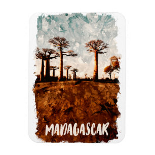 Madagaskar Avenue of the Baobabs Landschaft Magnet