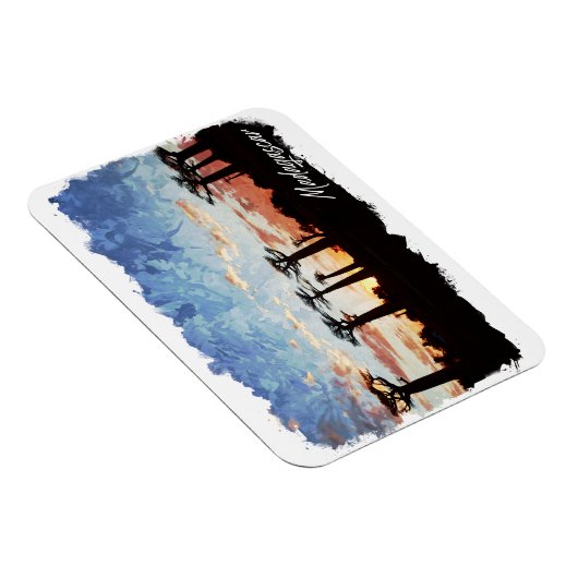 Madagaskar Avenue of the Baobabs Panorama View Magnet (Rechte Seite)