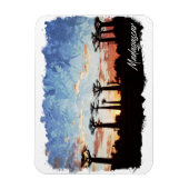 Madagaskar Avenue of the Baobabs Panorama View Magnet (Vertikal)