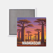 Madagaskar Avenue of the Baobabs Travel Magnet (Vorderseite/Rückseite)