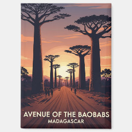 Madagaskar Avenue of the Baobabs Travel Magnet