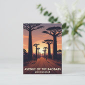 Madagaskar Avenue of the Baobabs Travel Postkarte (Stehend Vorderseite)
