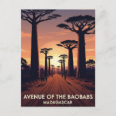 Madagaskar Avenue of the Baobabs Travel Postkarte (Vorderseite)