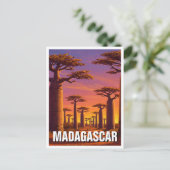 Madagaskar Avenue of the Baobabs Travel Postkarte (Stehend Vorderseite)