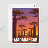 Madagaskar Avenue of the Baobabs Travel Postkarte (Vorne/Hinten)