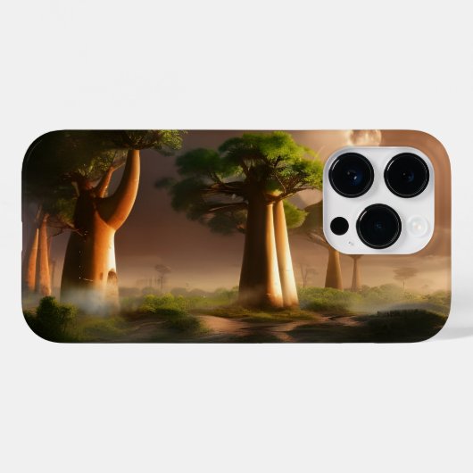 Madagaskar Baobab Forest Fantasy Case-Mate iPhone Hülle (Rückseite (Horizontal))