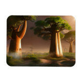 Madagaskar Baobab Forest Fantasy Magnet (Horizontal)