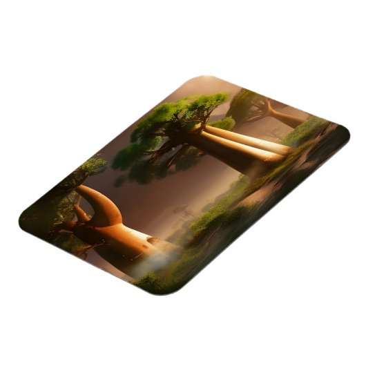 Madagaskar Baobab Forest Fantasy Magnet (Linke Seite)