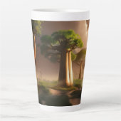 Madagaskar Baobab Forest Fantasy Milchtasse (Vorderseite)