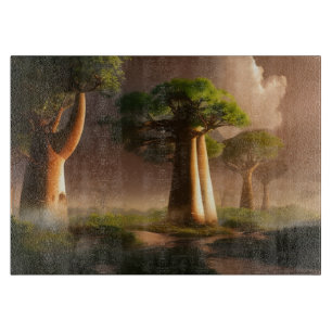 Madagaskar Baobab Forest Fantasy Schneidebrett