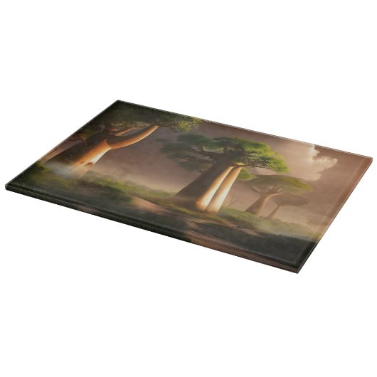 Madagaskar Baobab Forest Fantasy Schneidebrett (Ecke)