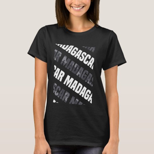 Madagaskar Camouflage Pattern Grau Camouflage T-Shirt (Vorderseite)