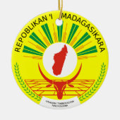 Madagaskar Emblem Keramik Ornament (Vorne)