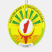 Madagaskar Emblem Keramik Ornament (Links)