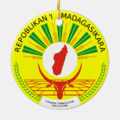 Madagaskar Emblem Keramik Ornament (Hinten)