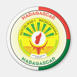 Madagaskar-Erbe-Emblem Magnet