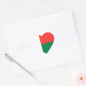 Madagaskar-Fahne-Heftsticker Herz-Aufkleber (Umschlag)