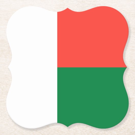 Madagaskar-Fahne Untersetzer (Vorderseite)