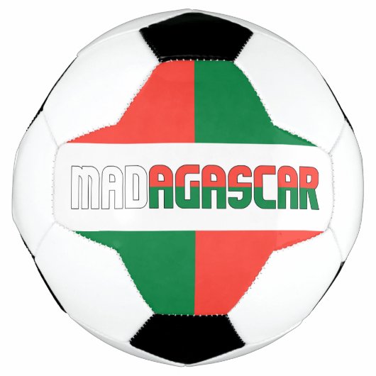 Madagaskar Flag Adortable Patriotic Fußball (Vorderseite)