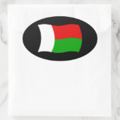Madagaskar-Flag-Aufkleber Ovaler Aufkleber (Tasche)