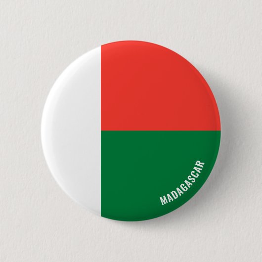 Madagaskar Flag Charming Patriotic Button (Vorderseite)