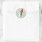Madagaskar Flag Karte Runder Aufkleber (Tasche)