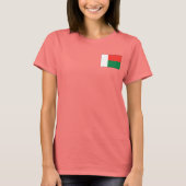 Madagaskar Flag + Karte T - Shirt (Vorderseite)