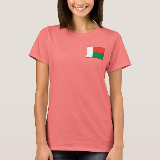 Madagaskar Flag + Karte T - Shirt (Vorderseite)