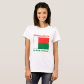 Madagaskar-Flag + Karte + Text-T - Shirt (Vorne ganz)