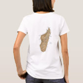 Madagaskar-Flag + Karte + Text-T - Shirt (Rückseite)
