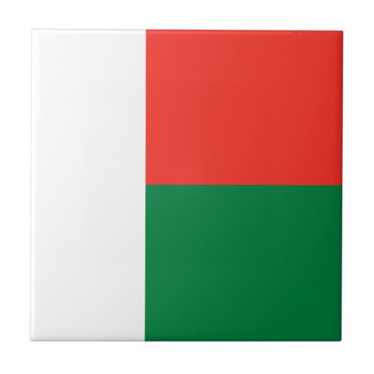 Madagaskar Flag Keramik Tile Fliese (Vorderseite)