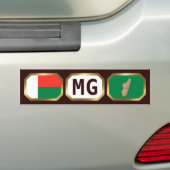 Madagaskar Flag Map Code Bumper Sticker Autoaufkleber (Auf Auto)