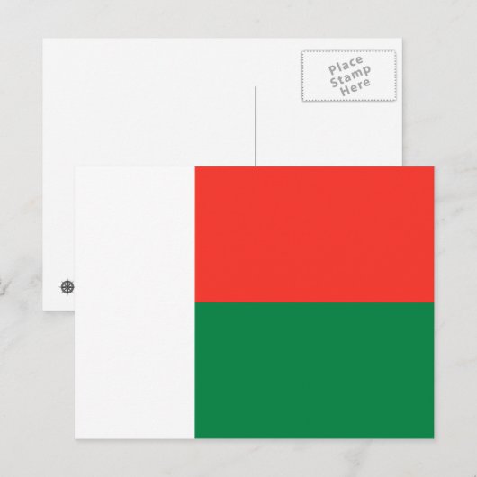 Madagaskar-Flag Postkarte (Vorne/Hinten)