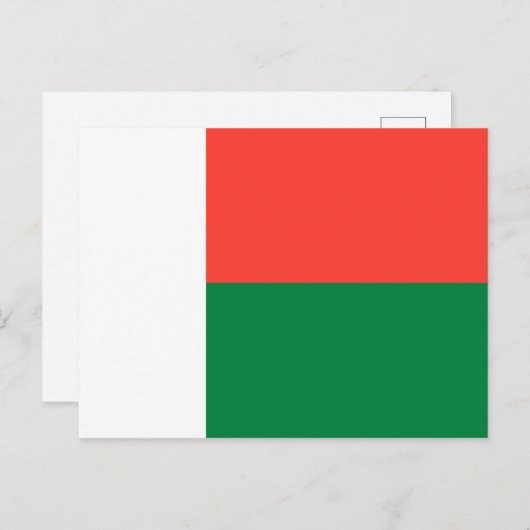 Madagaskar-Flag Postkarte (Vorne/Hinten)