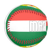 Madagaskar Flag und Coat of Arms Patriotic Baseball (Vorderseite Links)
