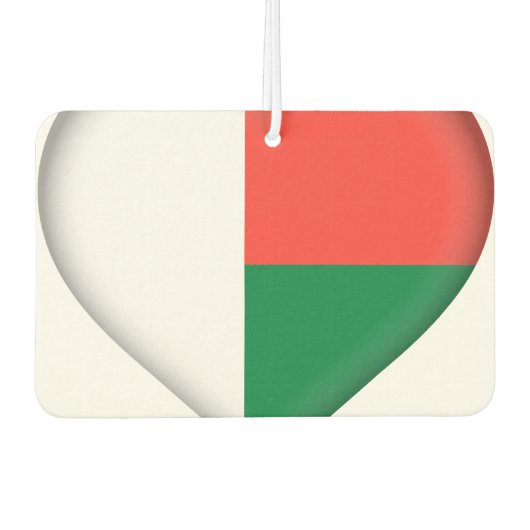 Madagaskar-Flagge Autolufterfrischer (Vorderseite)