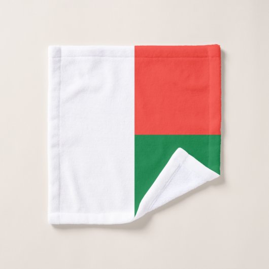 Madagaskar-Flagge Badhandtuch Set (Waschlappen)