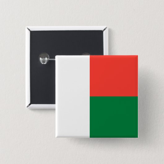 Madagaskar-Flagge Button (Vorne & Hinten)