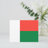 Madagaskar-Flagge, Flagge Postkarte (Stehend Vorderseite)