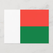Madagaskar-Flagge, Flagge Postkarte (Vorderseite)