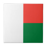 Madagaskar-Flagge Fliese<br><div class="desc">Patriotische Flagge Madagaskars.</div>