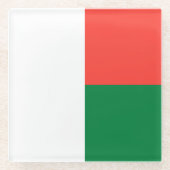 Madagaskar-Flagge Glasuntersetzer (Vorderseite)