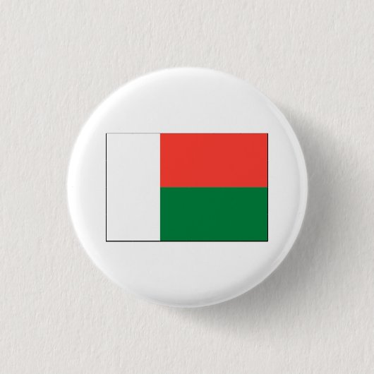 Madagaskar-FLAGGE International Button (Vorderseite)