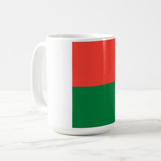 Madagaskar-Flagge Kaffeetasse (Vorderseite Links)
